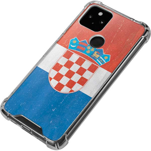 Croatia Flag Distressed Google Pixel 4a 5G Clear Case